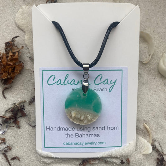 Beach Sand Circle Cord Necklace (choose your beach)