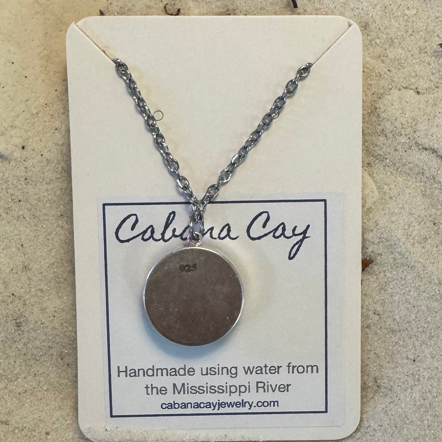 Galaxy Swirl Sterling Silver Pendant Infused w/Mississippi River Water