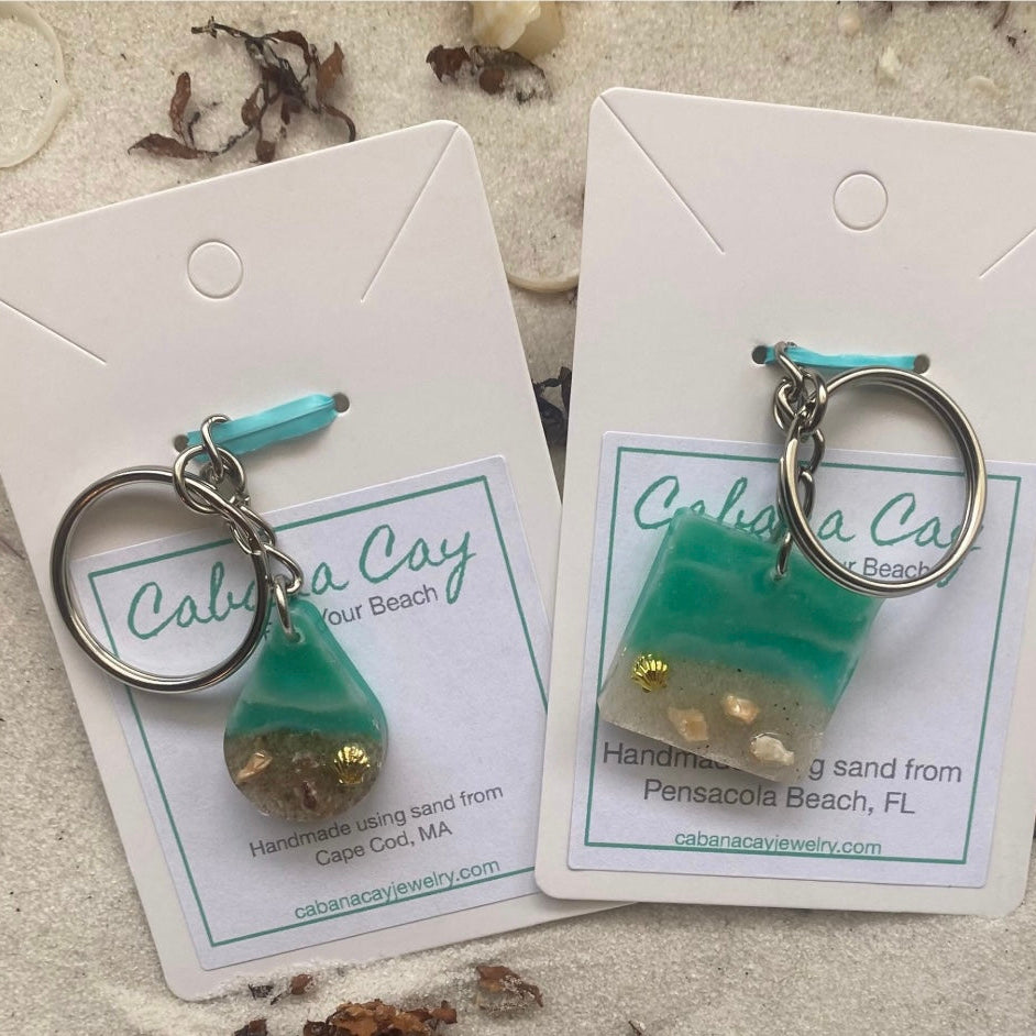 Sand Keychain Beach Sand Keychain (choose your beach) – Cabana Cay